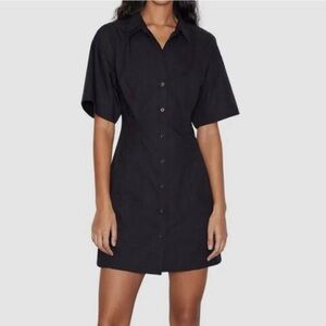 Frame Cotton Button Down Shirt Dress